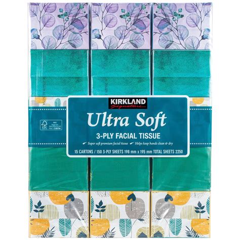 Kirkland Signature Ultra Soft Facial Tissue 15 X 150 Sheets