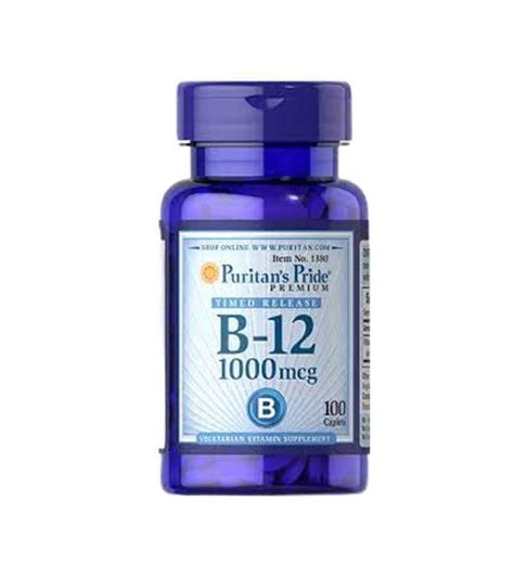 Puritans Pride Vitamin B12 1000mcg 30 Tablets | Wealzin