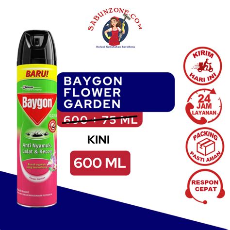 Jual Pembasmi Serangga Baygon Wangi Flower Garden Aerosol Spray 600 Ml