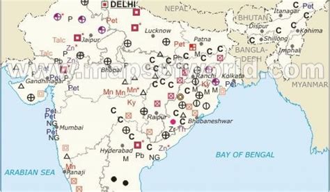 Italy Natural Resources Map India Mineral Map India In India Map