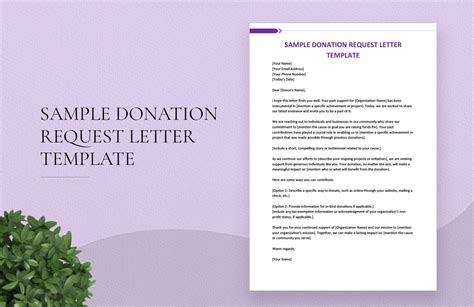 Food Donation Request Letter to Organization Template in Word, Google ...