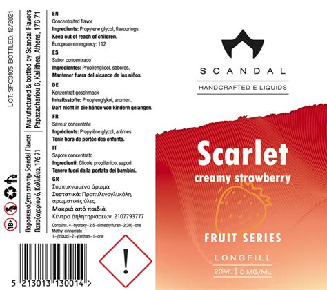 Scarlet Scandal 24ml 120ml