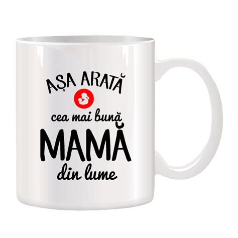 Cana Alba Ceramica Personalizata Asa Arata Cea Mai Buna Mama Din Lume