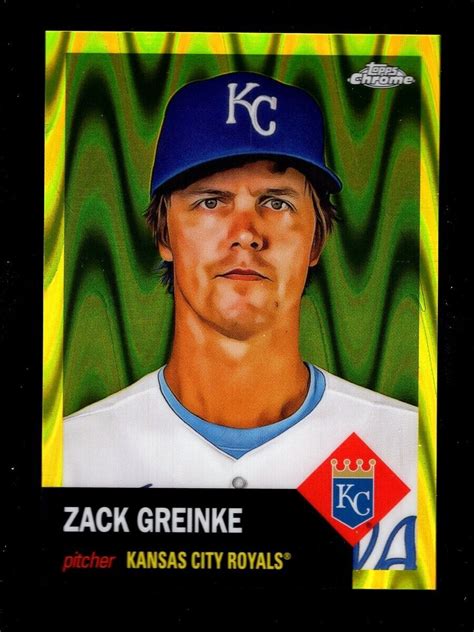 Topps Chrome Platinum Yellow Raywave Refractor Zack Greinke