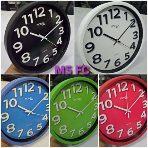 Jual Jam Dinding Monza M5 FC Jam Dinding Polos Jam Dinding Warna 32 Cm