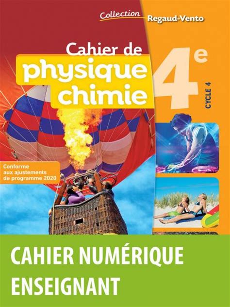 Regaud Vento Physique Chimie 5e Cahier numérique enseignant Ed