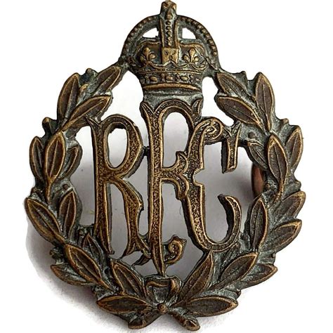 WW1 Royal Flying Corps RFC Bronze OFFICERS Collar Badge