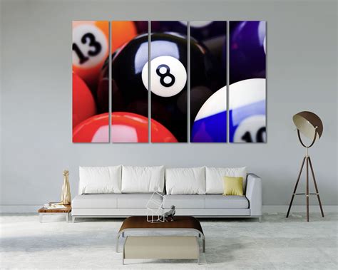 Billiards Wonderful Art For Home Billiard Balls Modern Art Etsy