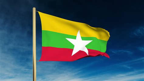 Flag Of Myanmar Animation Loop Stock Footage Video 4940279 Shutterstock