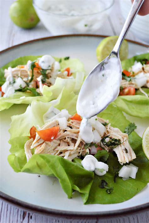 Cilantro Lime Chicken Lettuce Wraps Low Carb Recipe Easy Dinner