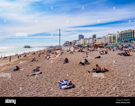 Brighton Beach, City of Brighton and Hove, East Sussex, England, United Kingdom, Europe Stock ...