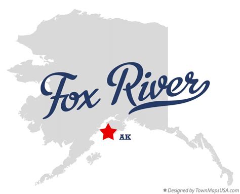 Map of Fox River, Kenai Peninsula County, AK, Alaska