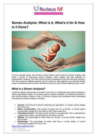 Semen Analysis What Is It What S It For How Is It Done By