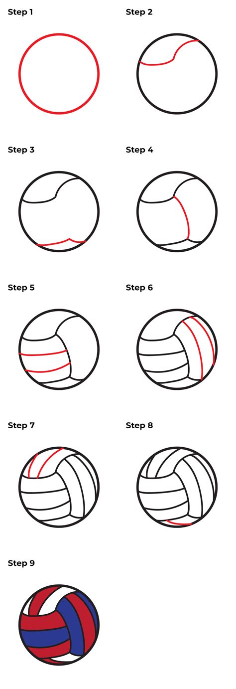 How To Draw A Volleyball