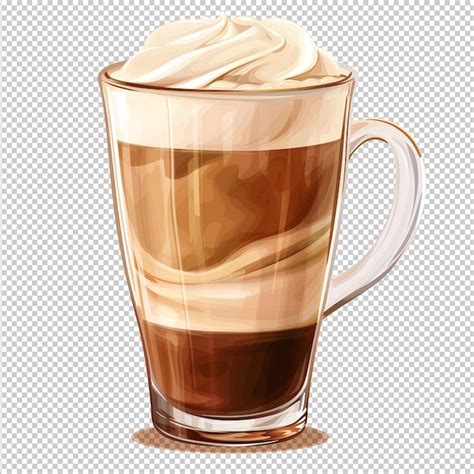 Premium PSD Coffee Cup With Whipped Cream Isolated On Transparent