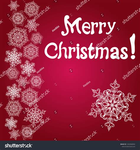 Merry Christmas Card Snowflake Decoration Backgroundvector Stock Vector