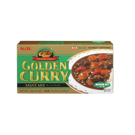 โปรโมชน เอสแอนดบ เครองแกงกะหร เผดกลาง 1 กก S B Golden Curry Sauce Mix Medium Hot 1 kg