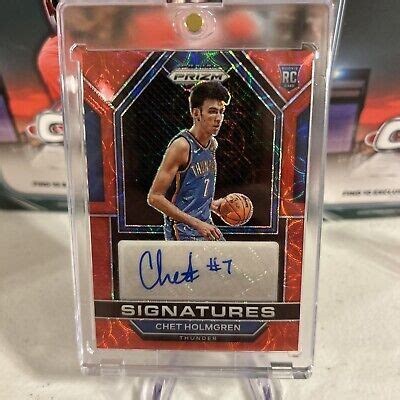 Panini Prizm Chet Holmgren Red Signatures Rc Rsi Che Ebay