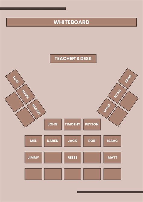 Classroom Seating Chart Round Tables Template Cabinets Matttroy