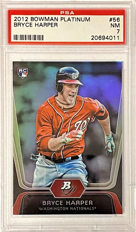 Bryce Harper 2012 Bowman Platinum Washington Nationals Baseball Graded