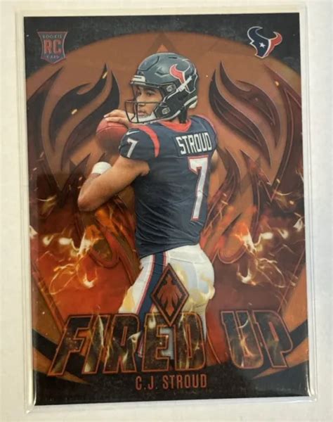 C J Stroud Panini Phoenix Fired Up Orange Rc Houston Texans