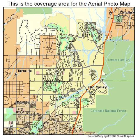 Aerial Photography Map of Oro Valley, AZ Arizona