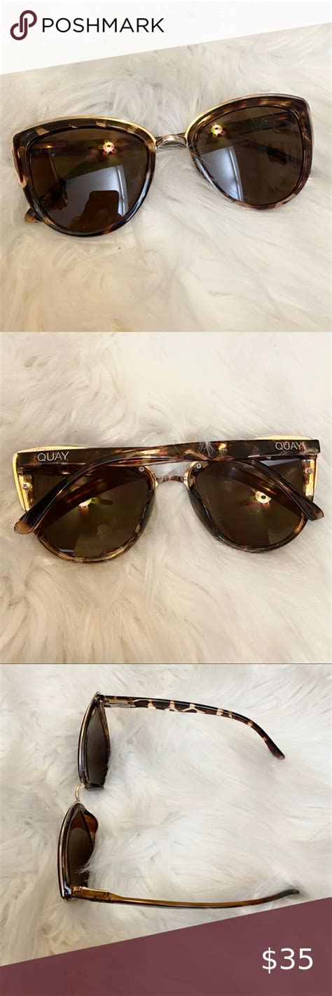 Quay Tortoise Shell Cat Eye Sunglasses Brown Gold Cat Eye Sunglasses