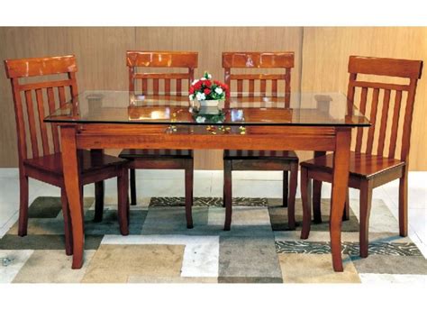 4 Seater Glass Top Sheesham Wood Dining Table At Rs 24500 Set In