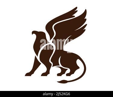 Gryphon Mythical Creature Isolated Beast Vector Creature With Eagle