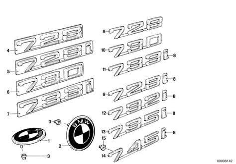 Original BMW Emblem Geklebt Hinten 7er E32 732 HUBAUER Shop De