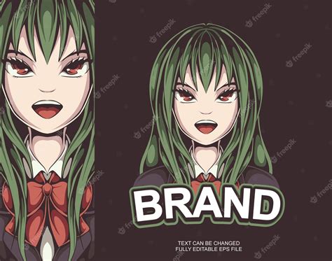 Premium Vector | Anime logo design template