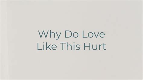 Why Do Love Like This Hurt Spring Gang Music Lyrics Youtube