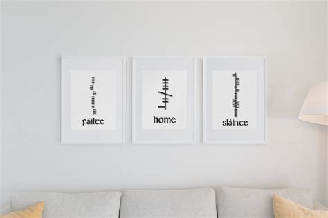 Minimalist Irish Ogham Wall Décor Prints Live Laugh Love Etsy Ireland