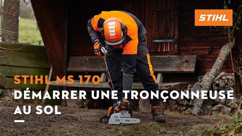 D Marrer Une Tron Onneuse Au Sol Stihl Ms Youtube