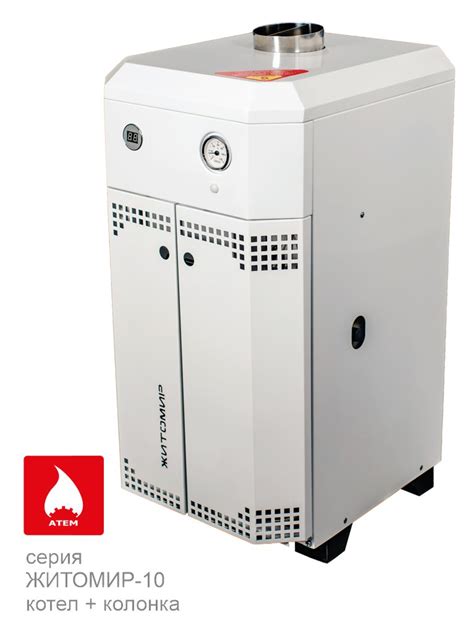 Газовый дымоходный котел Атем Житомир-10 7кВт (до 70 м2) с колонкой 10 ...