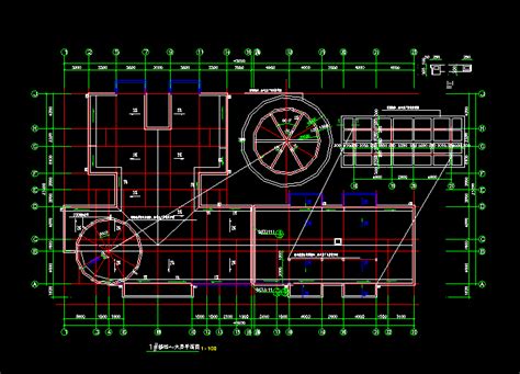 某商业综合楼施工设计cad图纸—迅捷cad图库 迅捷cad