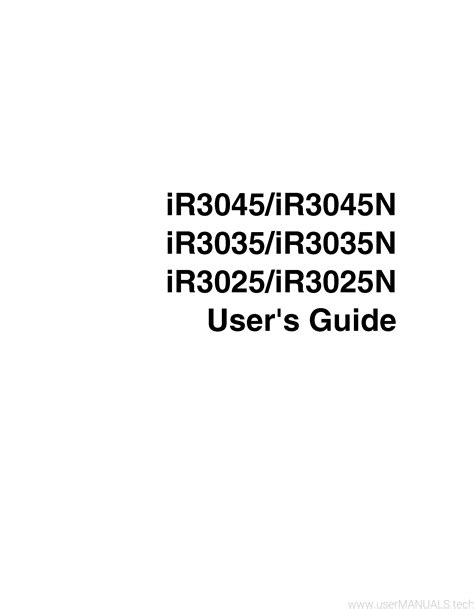 Canon Ir3045 User Guide