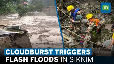 Sikkim Cloud Burst Army Personnel Missing Teesta Water Level Rises