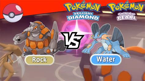 Pokemon BDSP Monotype Battle BUT Our Types Are Random Rock Vs Water