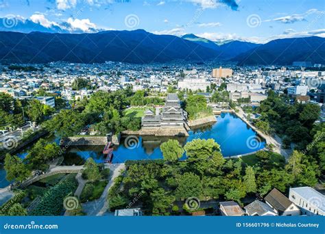 Aerial Drone Photo - Matsumoto Castle. Matsumoto City, Nagano ...