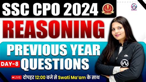 Ssc Cpo Reasoning Classes Previous Year Questions Day