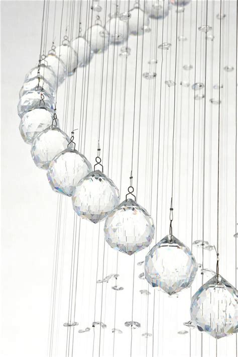 A1A9 Modern Spiral Sphere Crystal Chandelier Spectacular Droplet