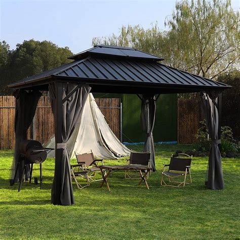 Reviews For VEIKOUS 12 Ft W X 10 Ft L Aluminum Double Hardtop Gazebo