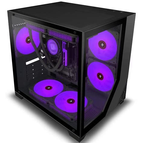 Kediers Micro Atx Tower Pc Case 7 Argb Fans Gaming Pc Mini Case With 2