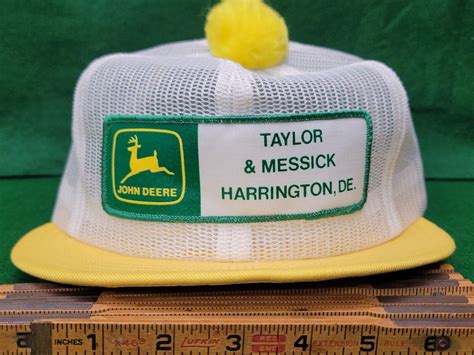 RARE VINTAGE JOHN DEERE PATCH HAT FARMER MESH SNAPB Gem