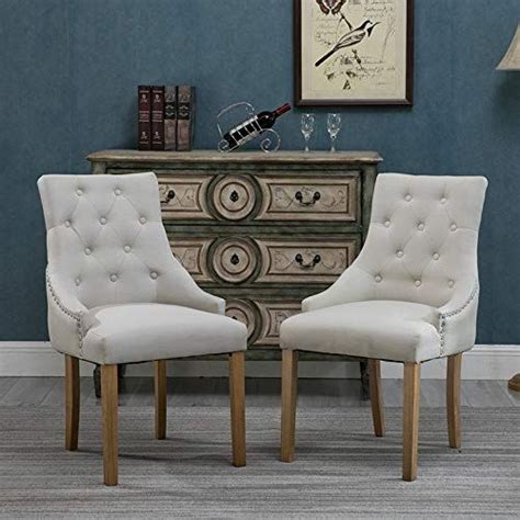 AHUMANs Dining Chairs Set Of 2 Button Tufted Parsons Dining Chair