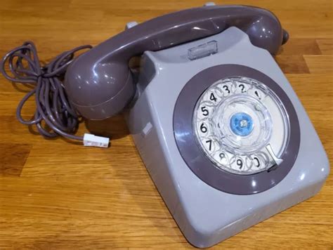 Vintage S Bt Gpo F Two Tone Grey Rotary Dial Table Telephone