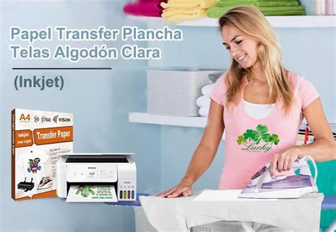 Puedes usar Papel Transfer Plancha Telas Algodón Clara inkjet