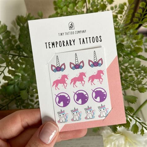 Unicorn Temporary Tattoo Etsy