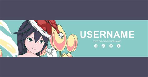 Premium Vector | Anime twitch banner design template